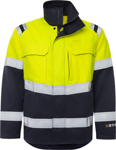 Fristads Flamestat høy synlighet jakke cl 2 4176 ATHS Hi-Vis Gul / Marineblå 3XL