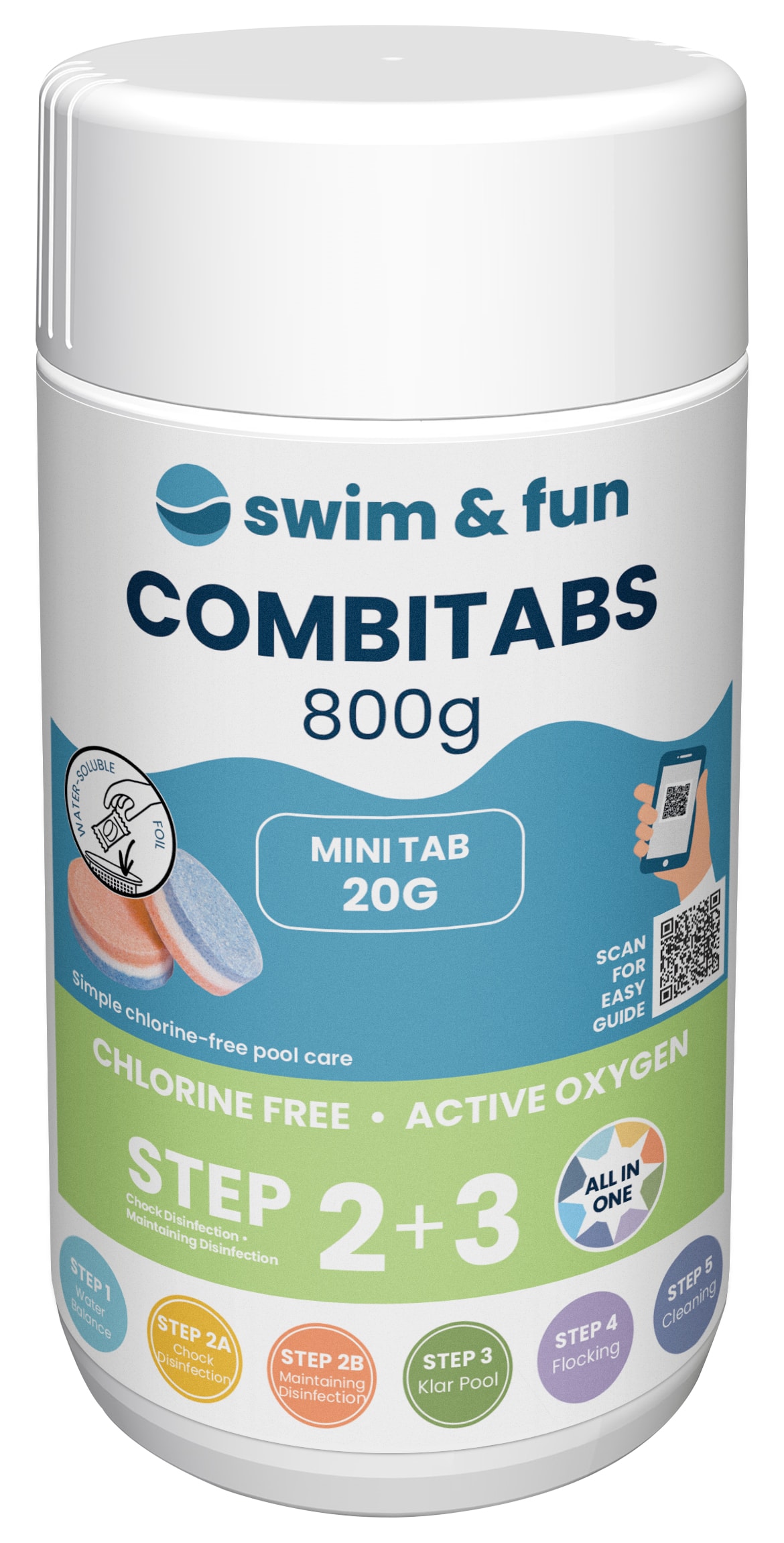 Swim & Fun Combi Tabs Aktivt Syre 20g