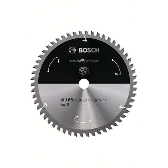 Bosch Standard for Aluminium-rundsavklinge til batteridrevne save 165x1,8/1,3x15,875 T54