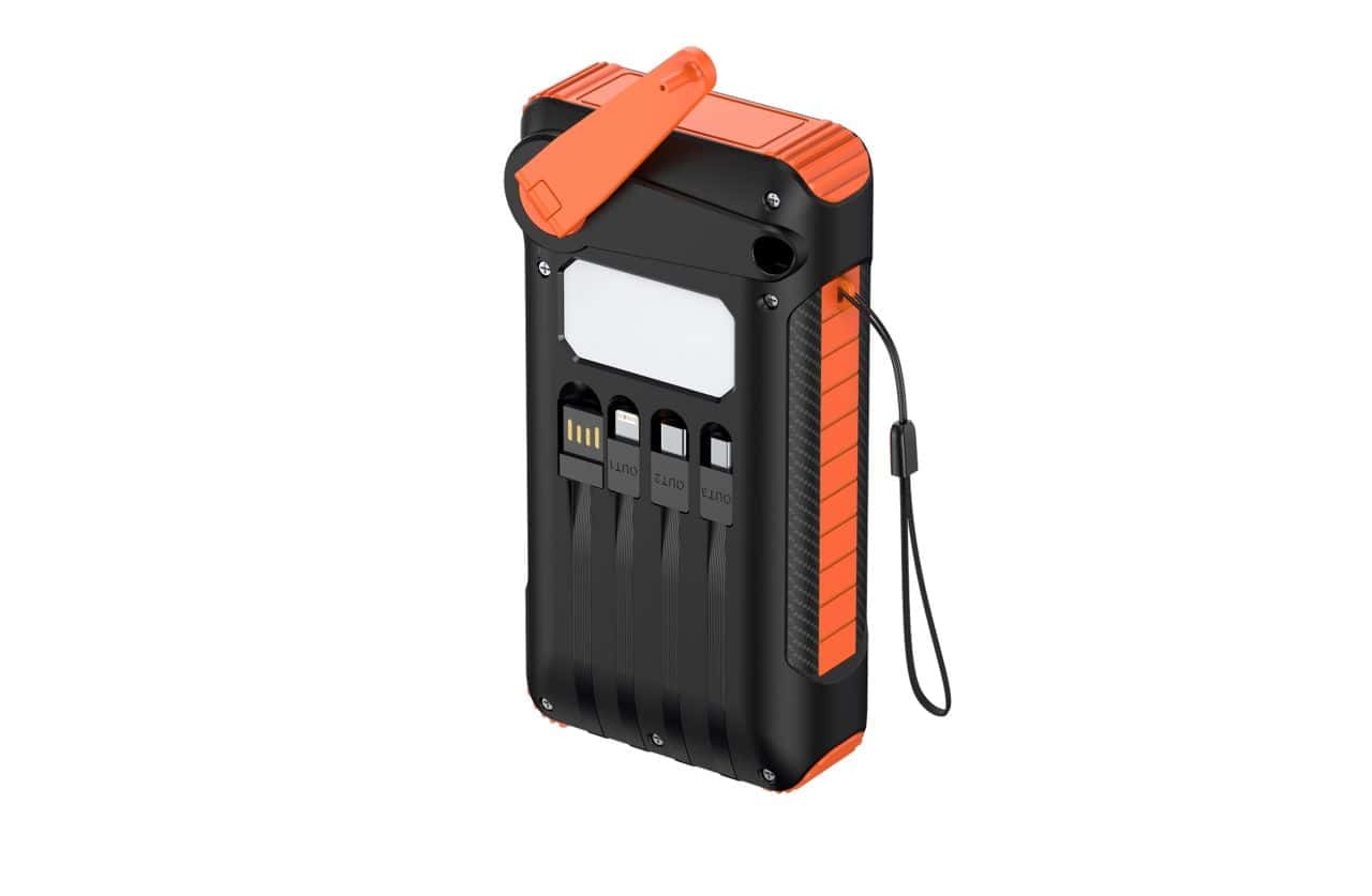 PowerTrend power bank solar cell with hand crank 10000 mAh
