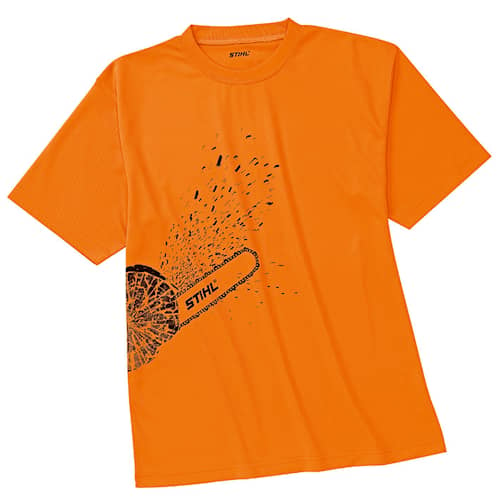 Stihl Collection - T-Shirt Dynamic Mag Cool, Orange High-Viz - Med Grafisk Ms 661 C-M Tryk S
