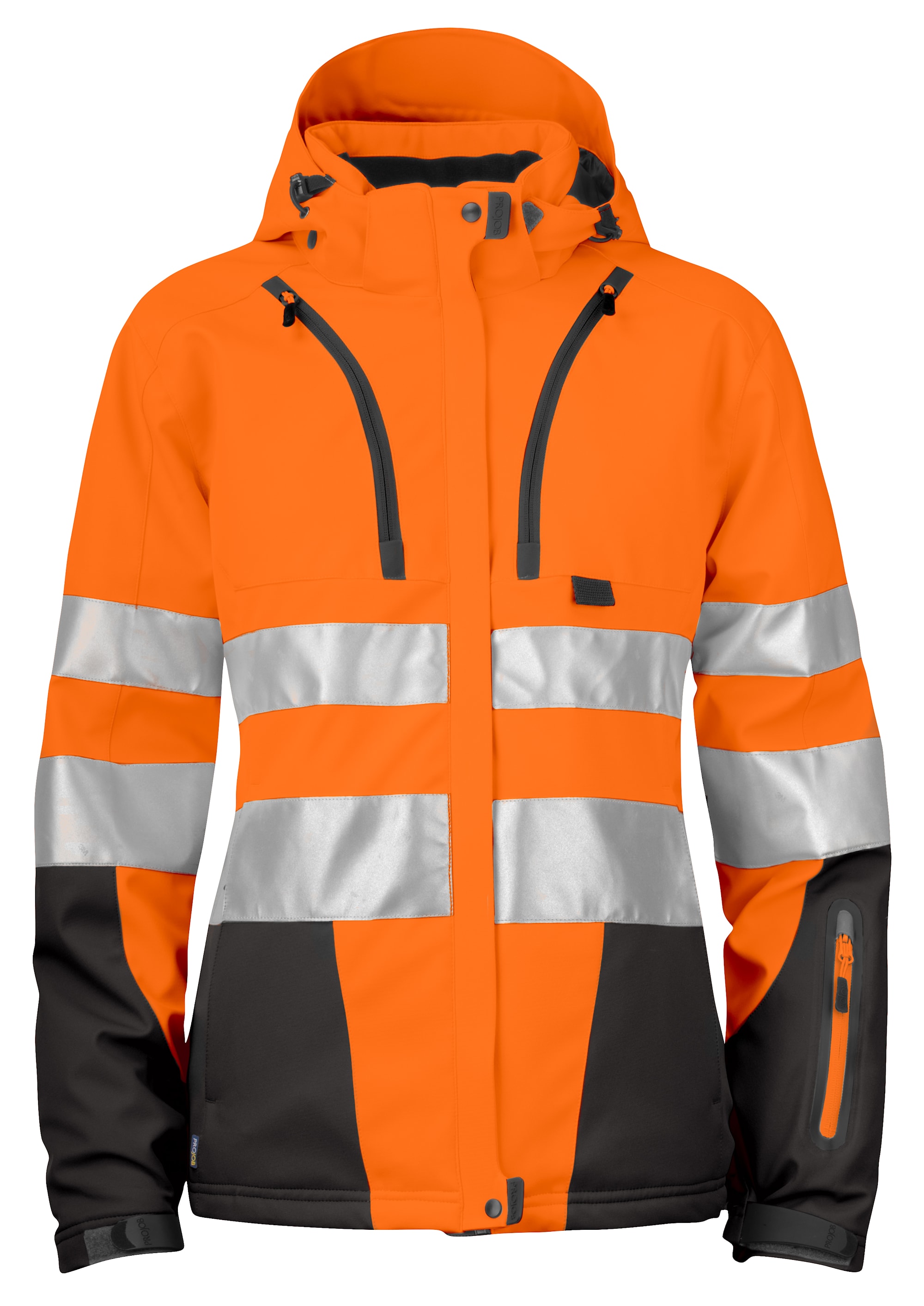 ProJob 6424 Vinterjakke Dame En Iso 20471 Kl 3/2 - Orange/Black - 3XL