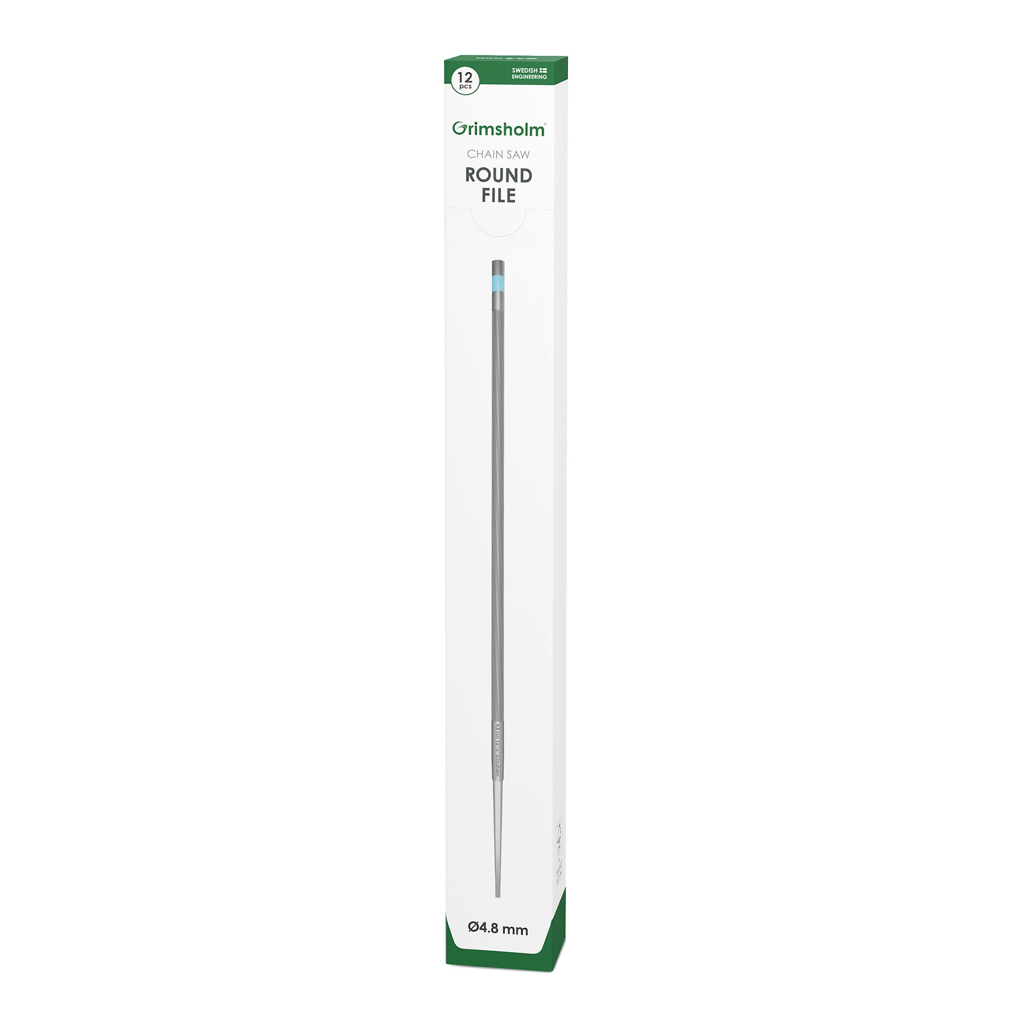 Grimsholm Round file Premium Cut 4.8 mm, 12 pcs