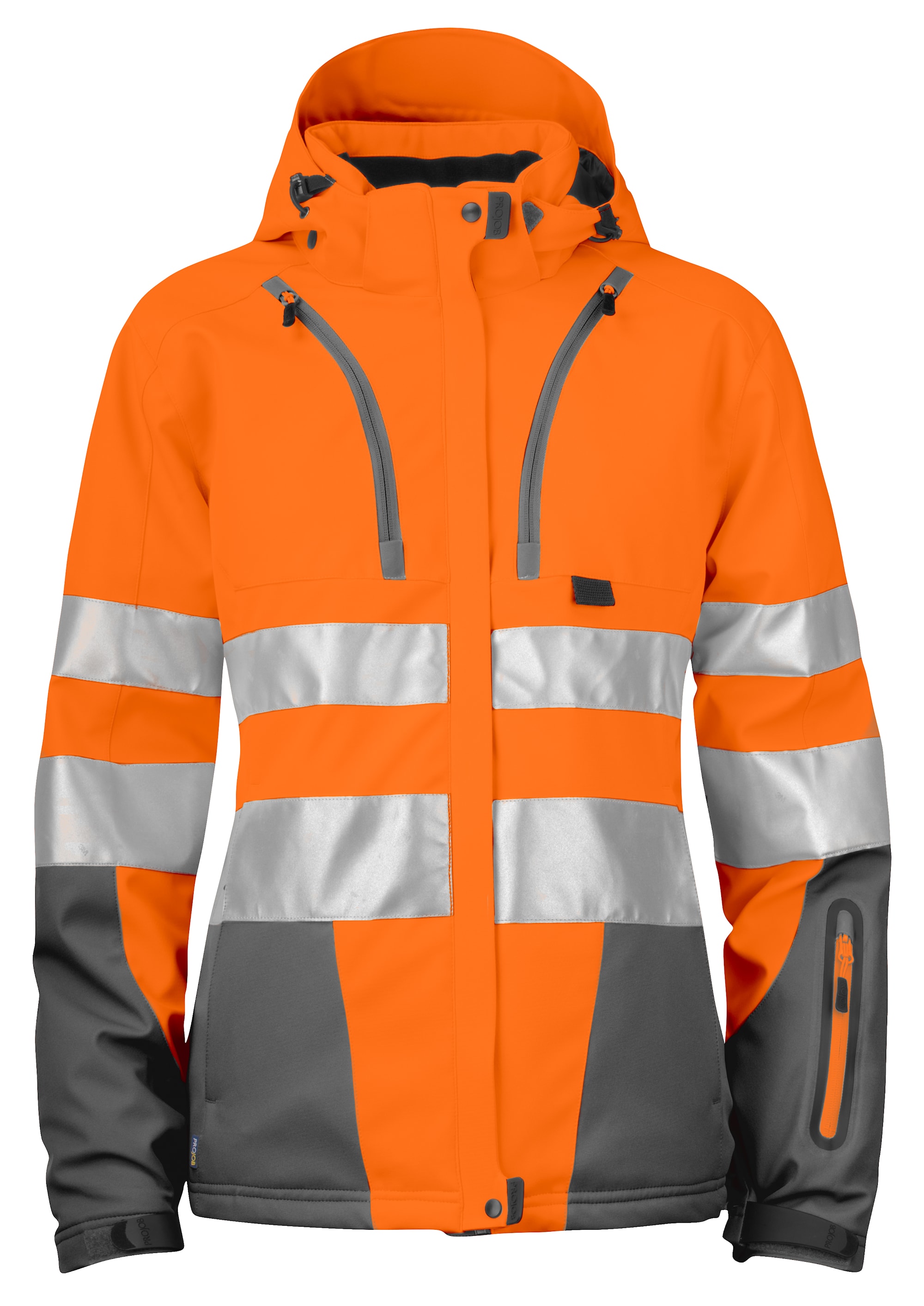 ProJob 6424 Vinterjakke Dame En Iso 20471 Kl 3/2 - Orange/Grey - M