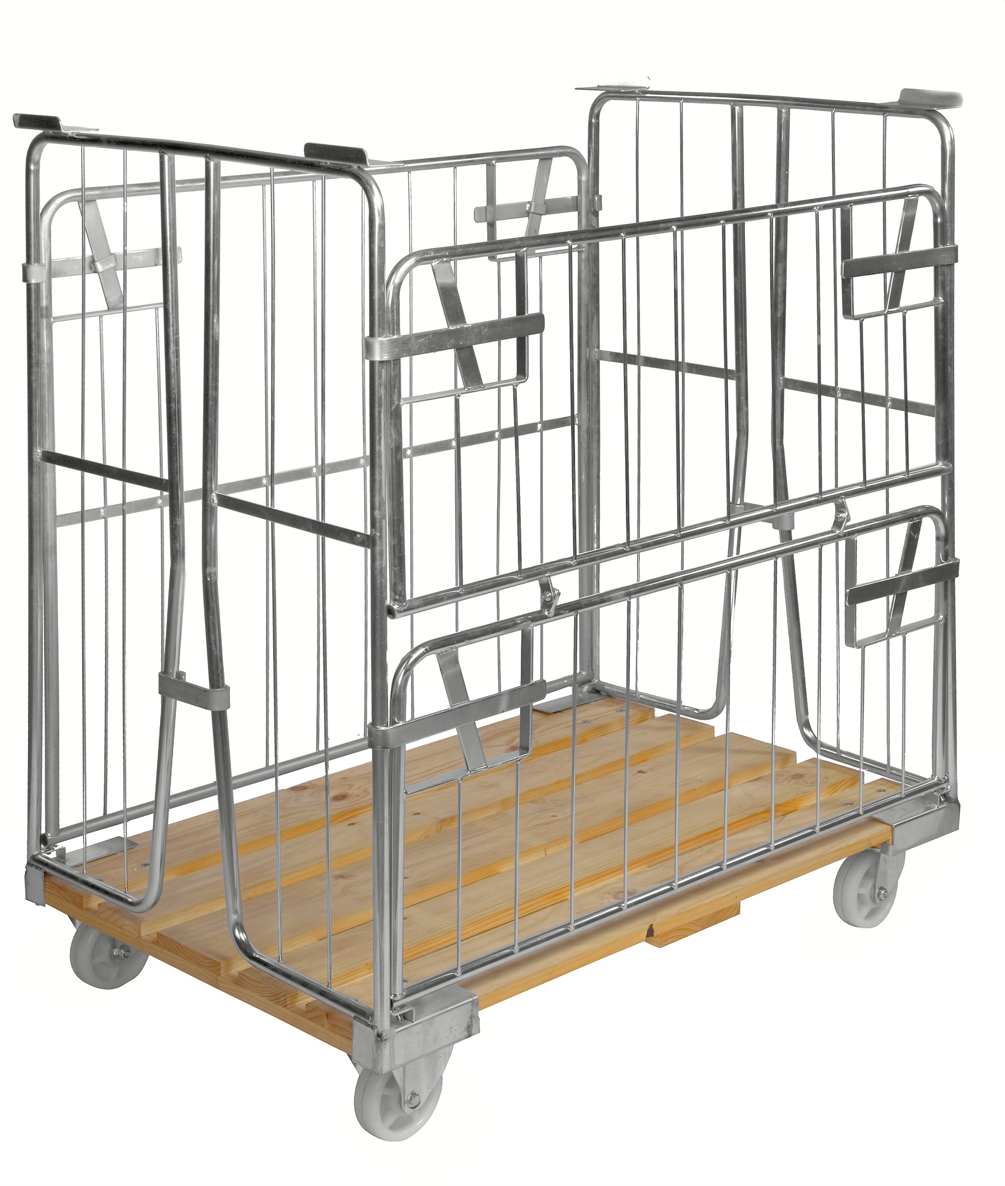 Kongamek Elforsinket/Bjørk Rullecontainer med trebunn