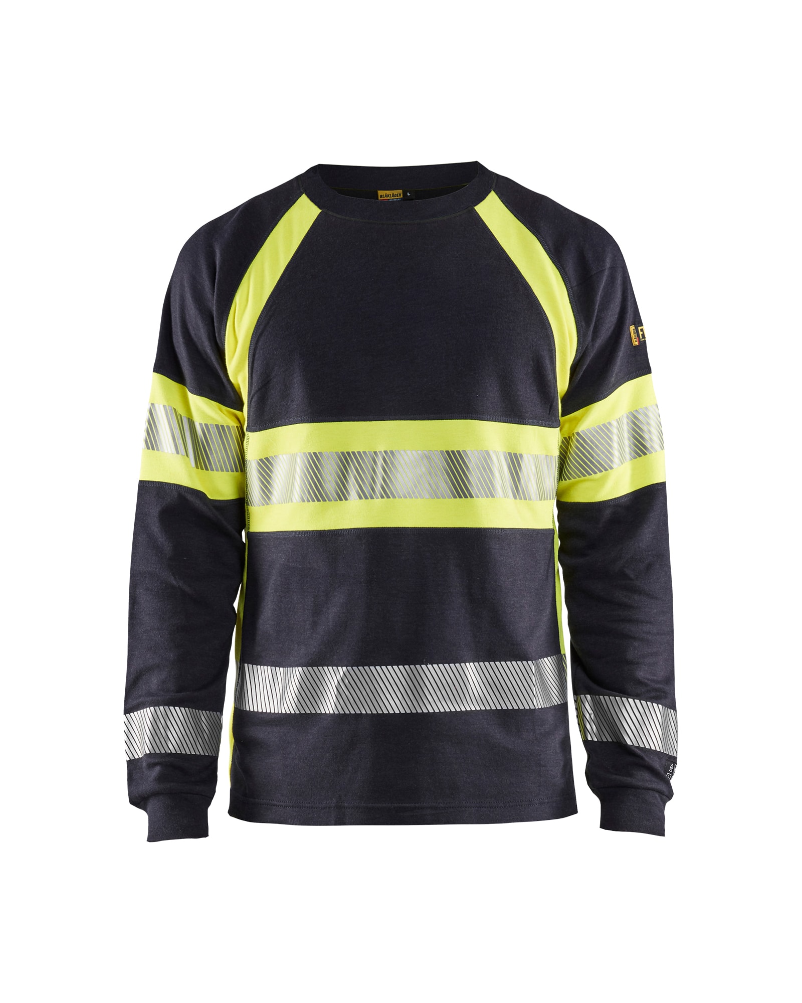 Blåkläder Flammschutz Langarm Shirt Marineblau/ High Vis Gelb - XXXL