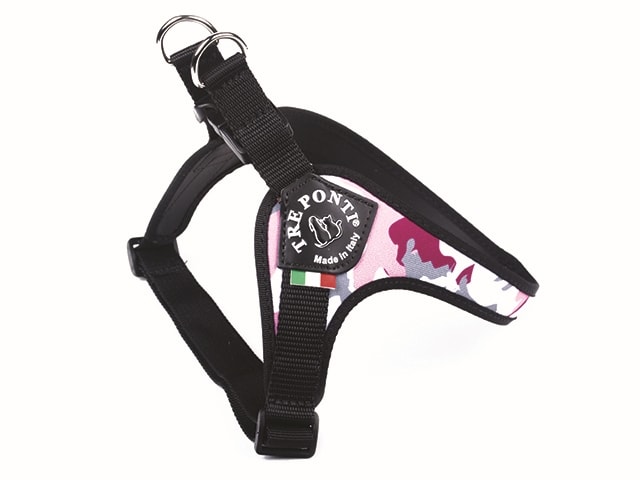 Tre Ponti Mini hundesele i pink camo med justering str. 1