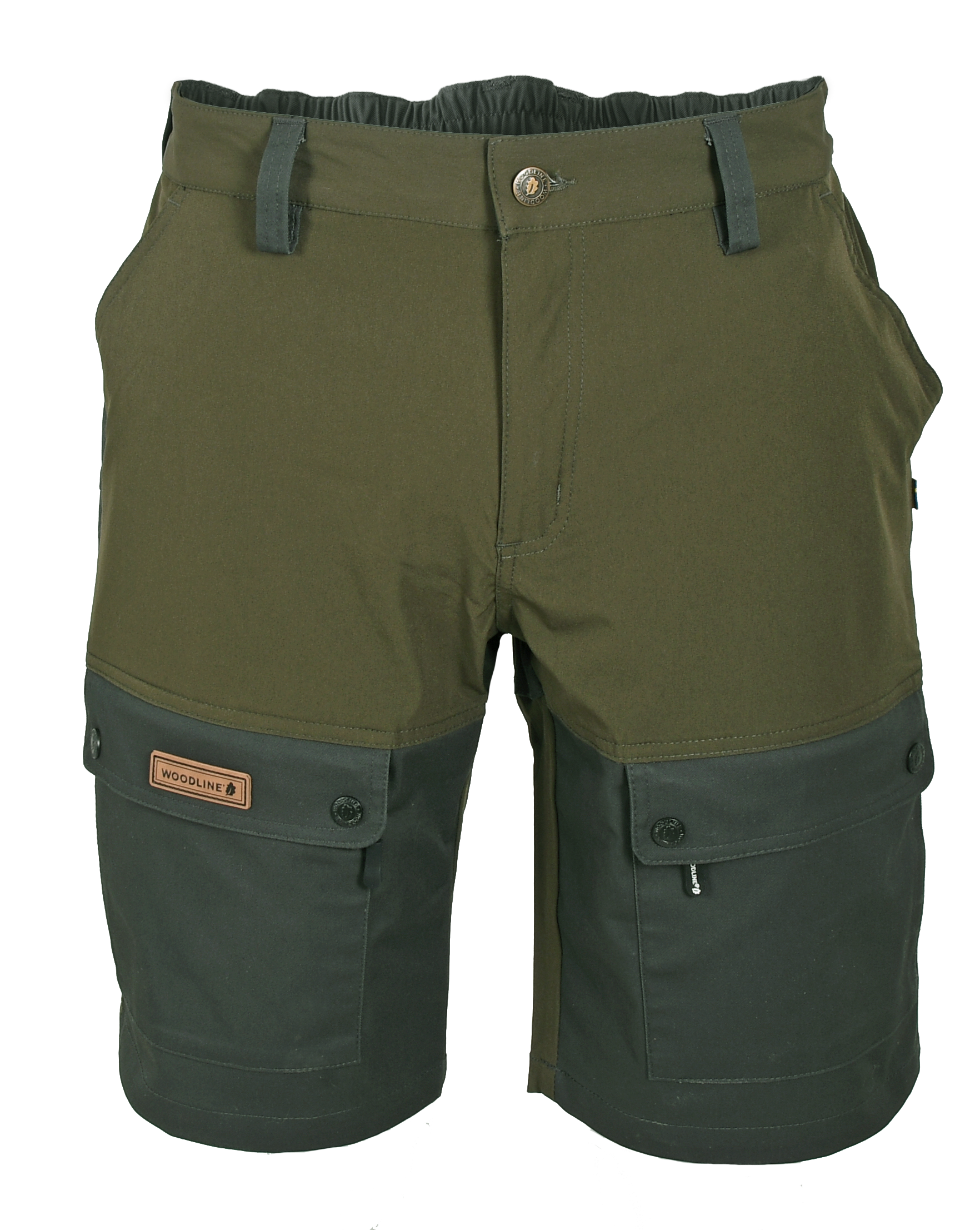 Woodline Shorts Boksund Grønn/Grå 3XL