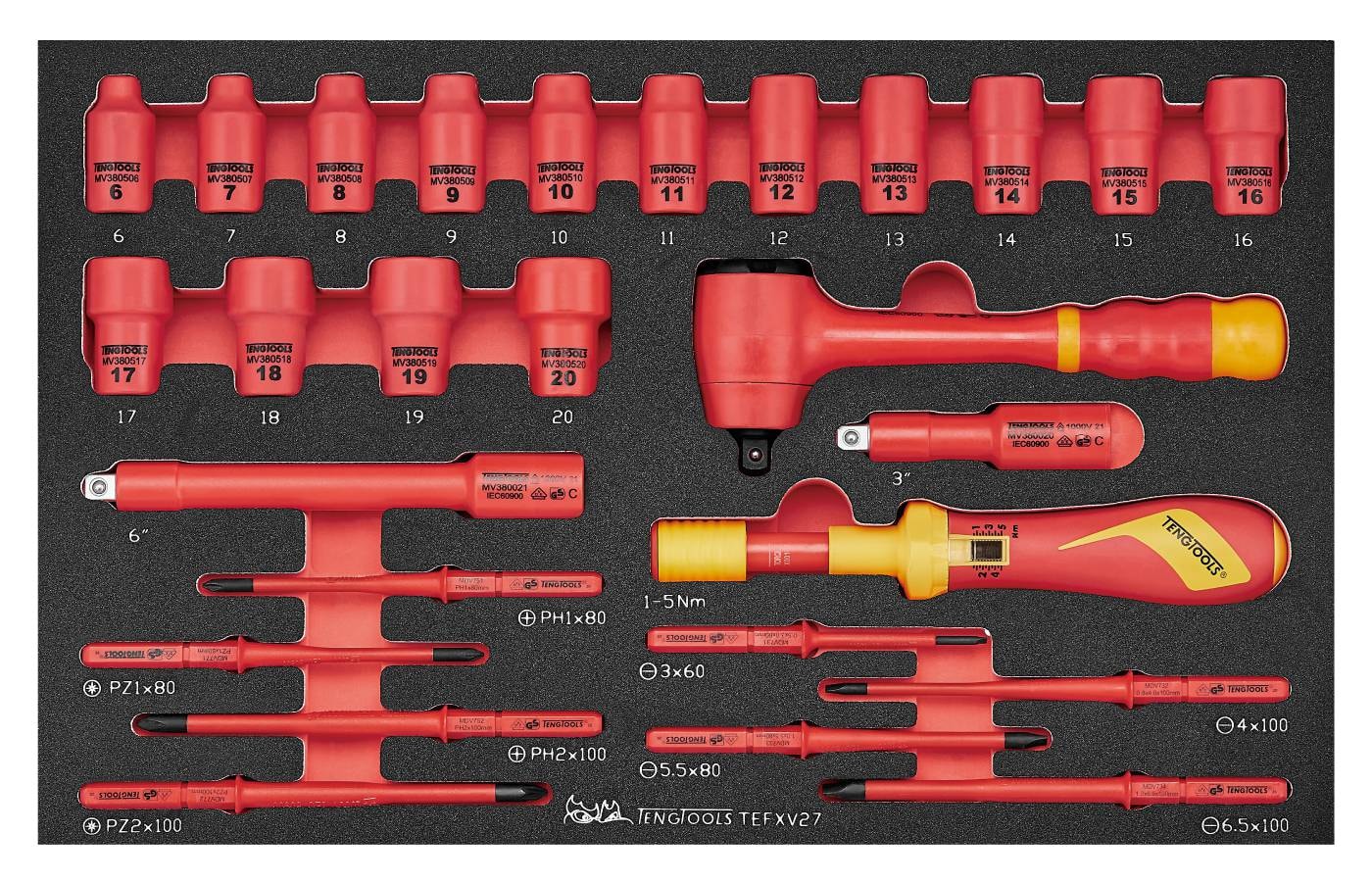 Teng Tools Työkalusarja TEFXV27 1000V