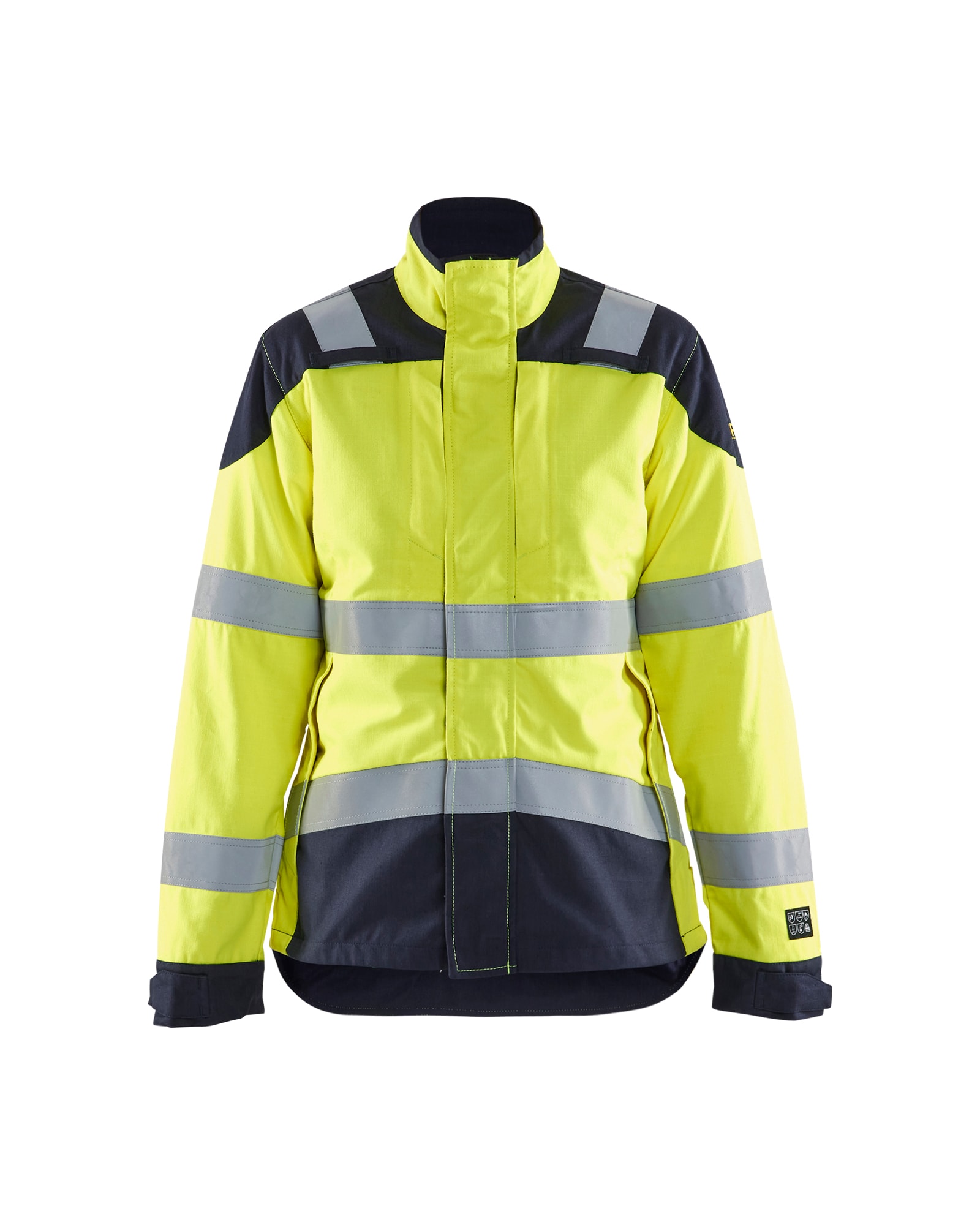 Blåkläder Damen Multinorm Jacke Inhärent High Vis Gelb/Marineblau - XXXL
