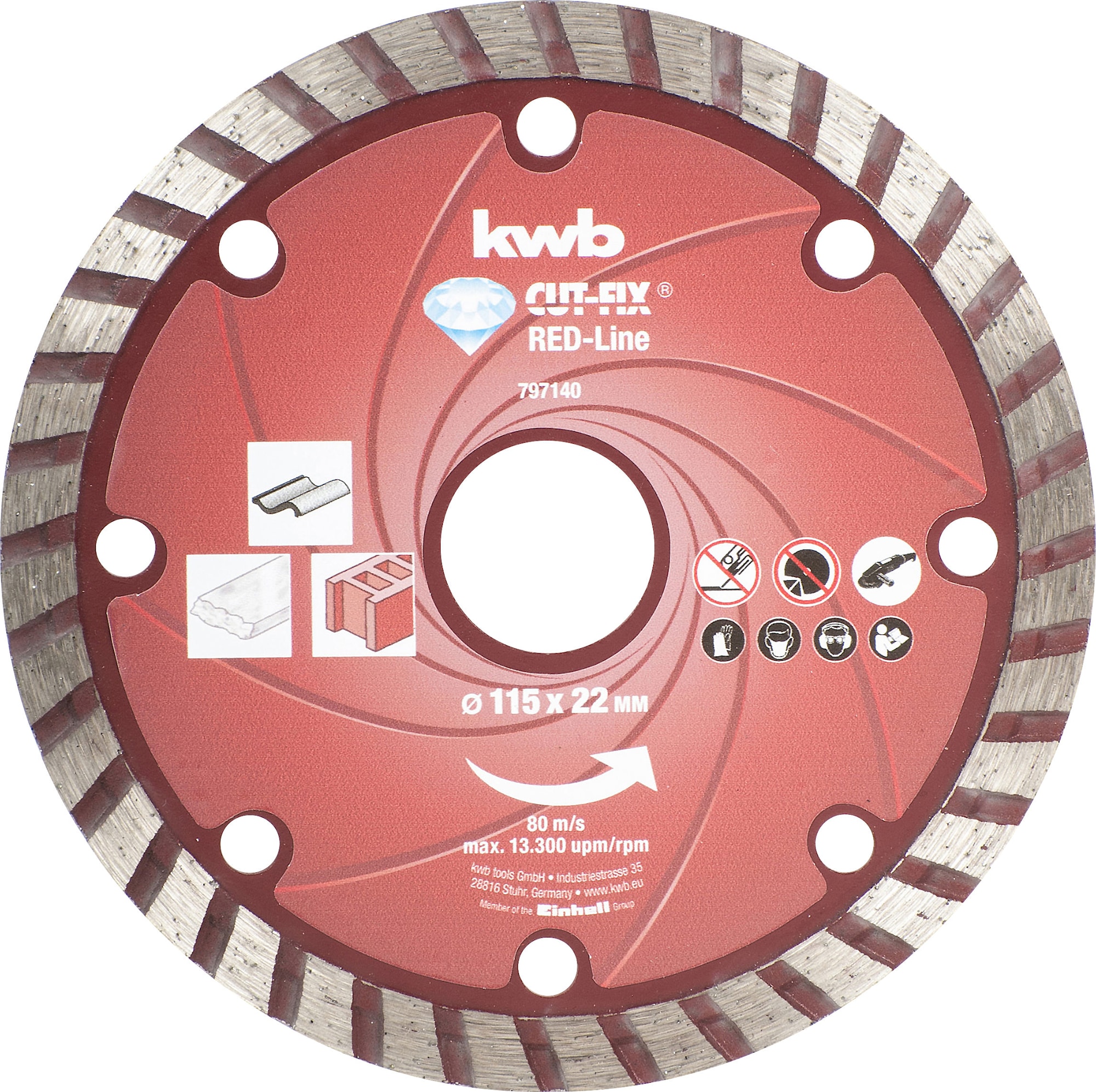 KWB Diamantkapskiva Red Line Cut-Fix