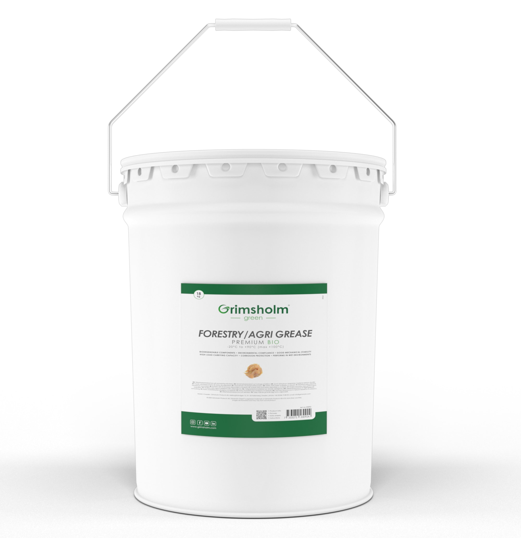 Grimsholm Forestry/Agri grease Premium Bio, 18 kg