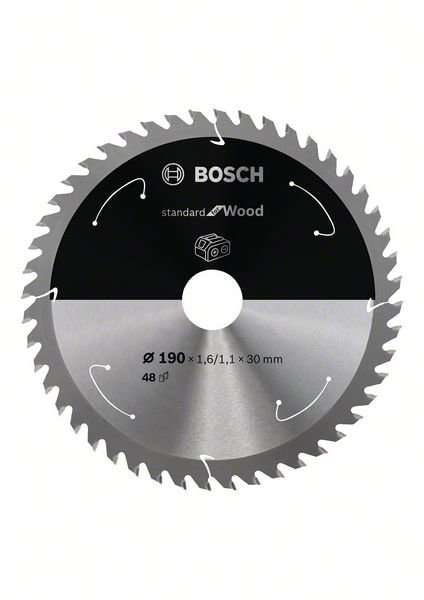 Bosch Sägeblatt Standard für Holz 190x1,6/1,1x30mm 48Z