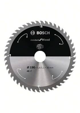 Bosch Standard for Wood -pyörösahanterä johdottomiin sahoihin 190 x 1,6 / 1,1 x 30 T48