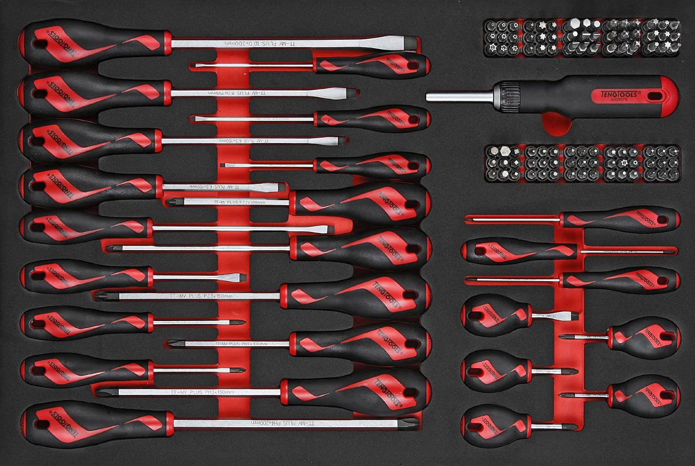 Teng Tools 122 dele Skruetrækker-/bitssæt TTEMD122N