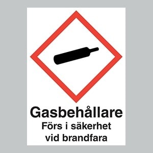 Maskinekonomi Gasskylt Självhäftande A6