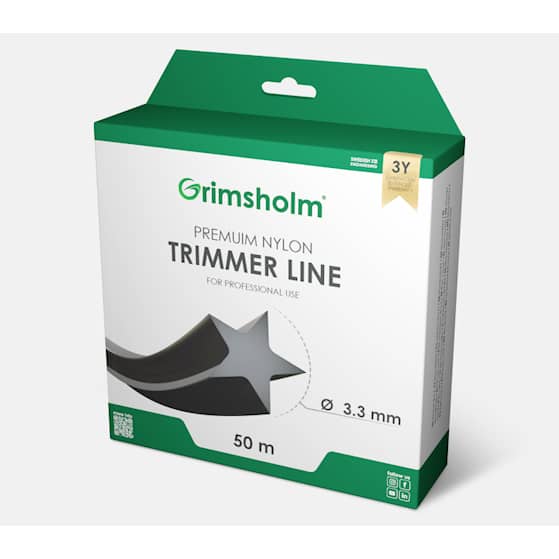 Grimsholm Trimmerinsiima Tähti Black 3,3mm 50m