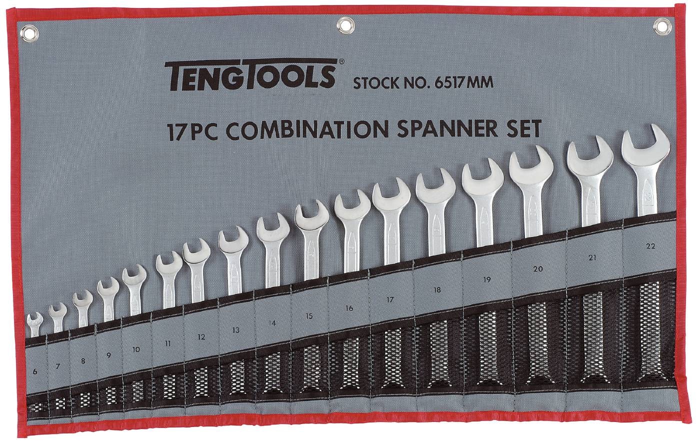Teng Tools Ring-gaffelnøgler i sæt 6517MM
