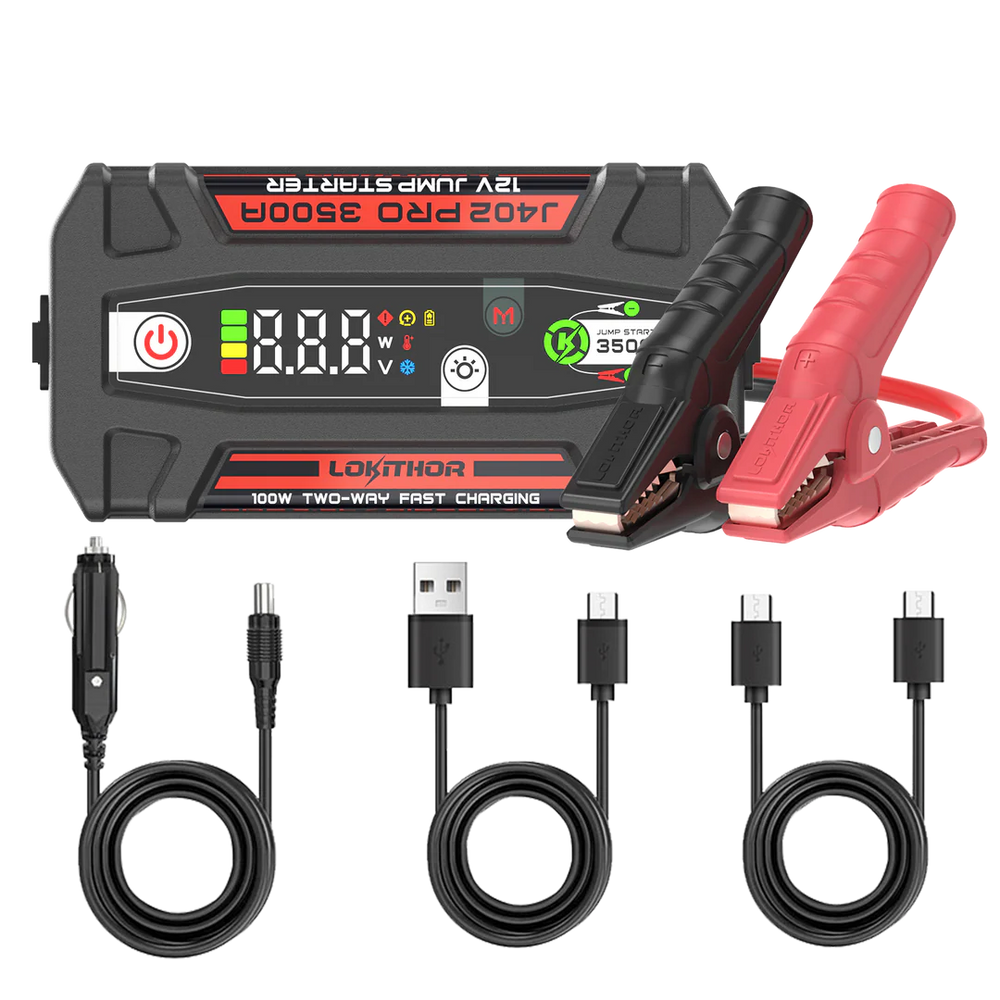 Lokithor J402 PRO Starthilfegerät mit Powerbank und LED-Licht