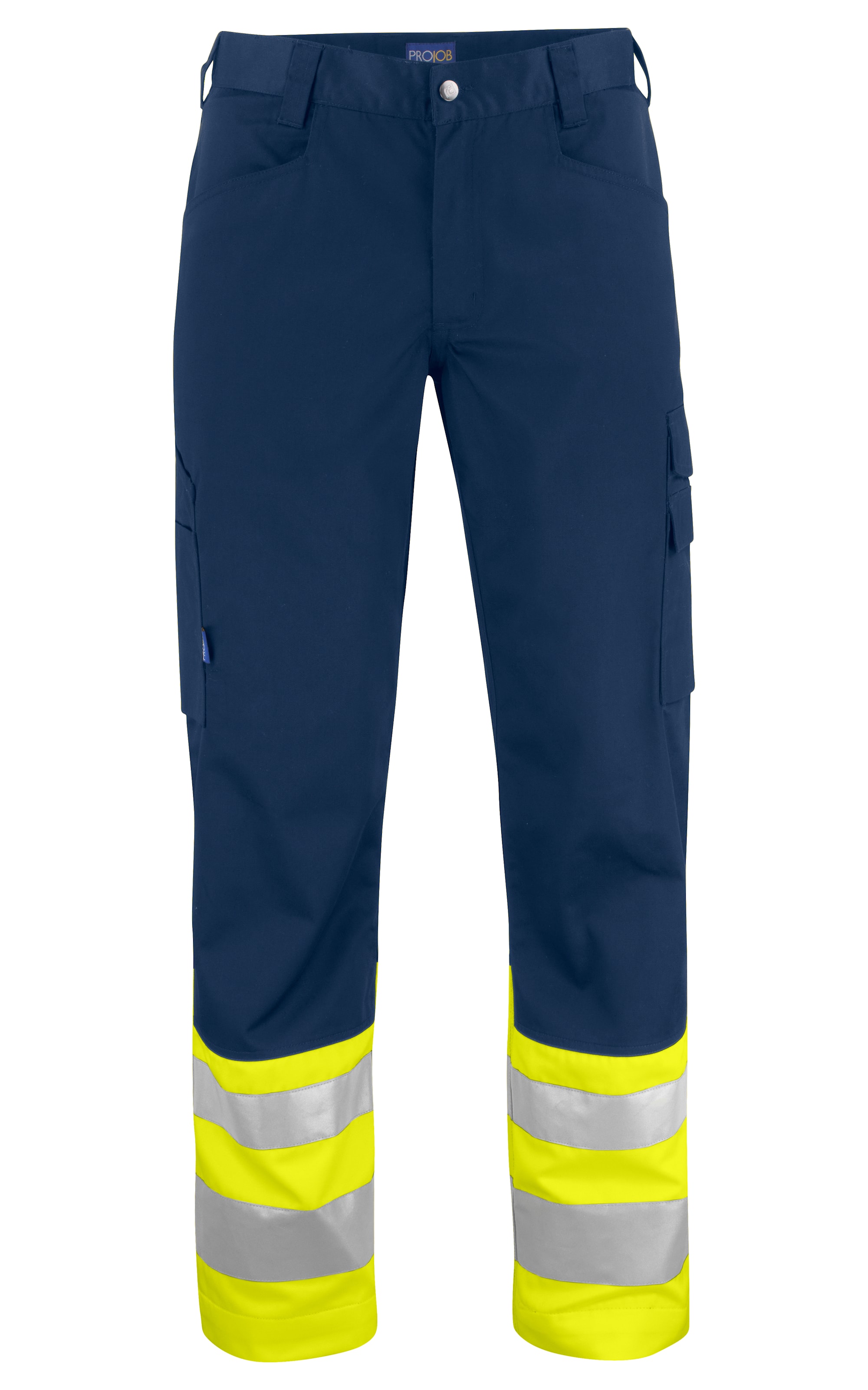 ProJob 6533 Arbeidsbukse En Iso 20471 Kl 1 - Yellow/Navy - D84