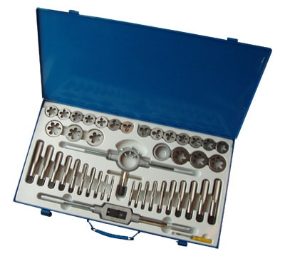 Hawk gjengeverkttøy sett M6–M24 HSS, 45 delar