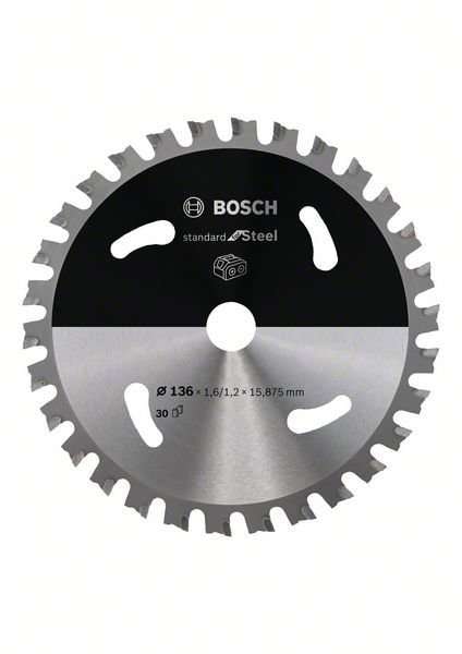 Bosch Sägeblatt Standard für Stahl 136x1,6/1,2x15,875mm 30Z