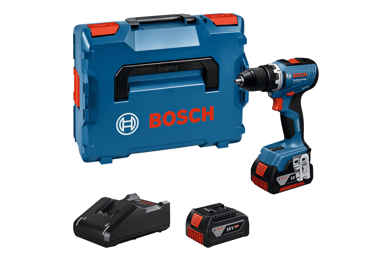 Bosch Skruvdragare GSR 18V-65 2X5Ah ​L-Boxx