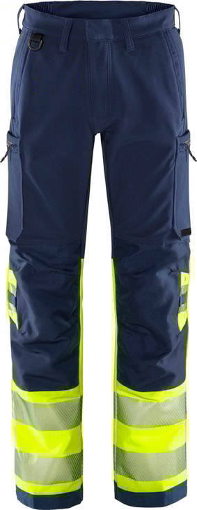 Fristads Høy synlighet Green stretchbukser klasse 1 2647 GSTP Hi-Vis Oransje / Marineblå D120