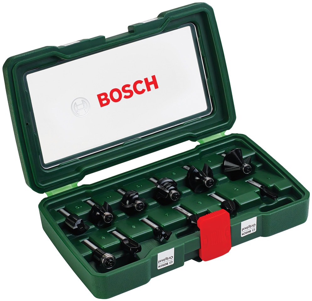 Bosch 12-osainen TC-jyrsinteräsarja (8 mm -kanta)