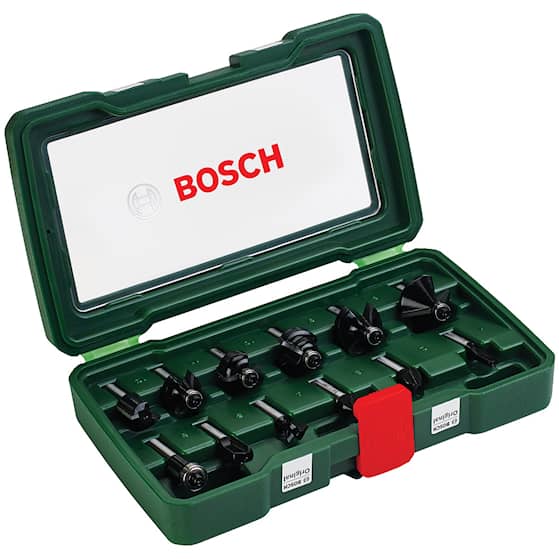 Bosch overfræsersæt hm ø 8 mm 12 dele