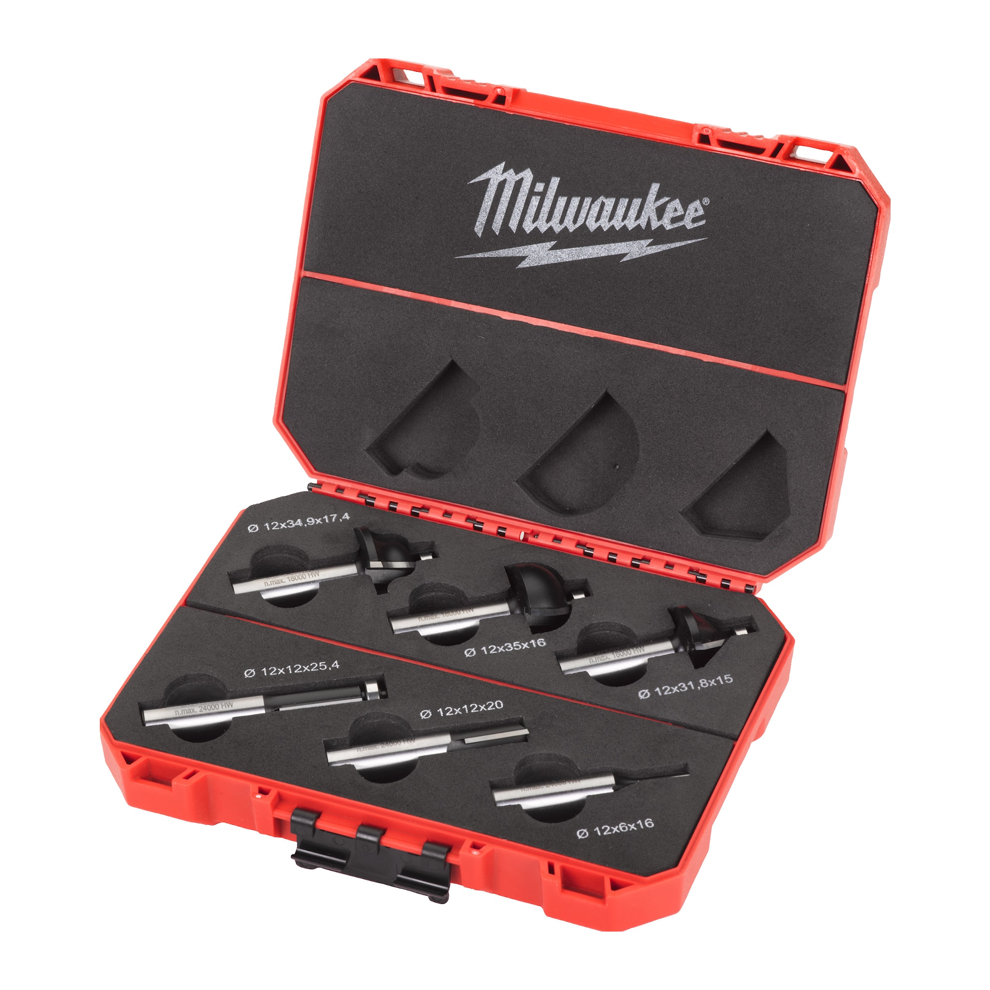 Milwaukee Frässtål Sats 12Mm 6P