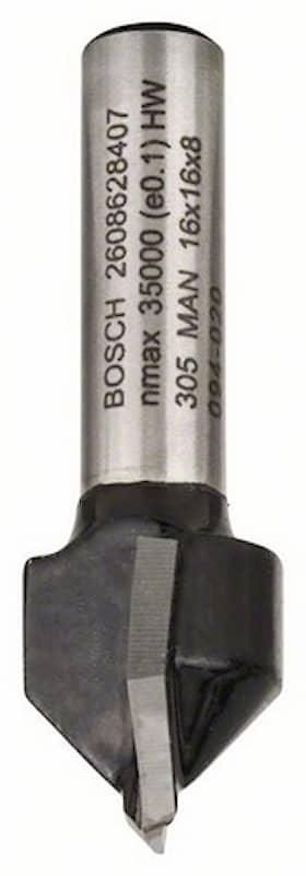 Bosch V-urajyrsin, 8 mm, D1 16 mm, L 16 mm, G 45 mm, 90°