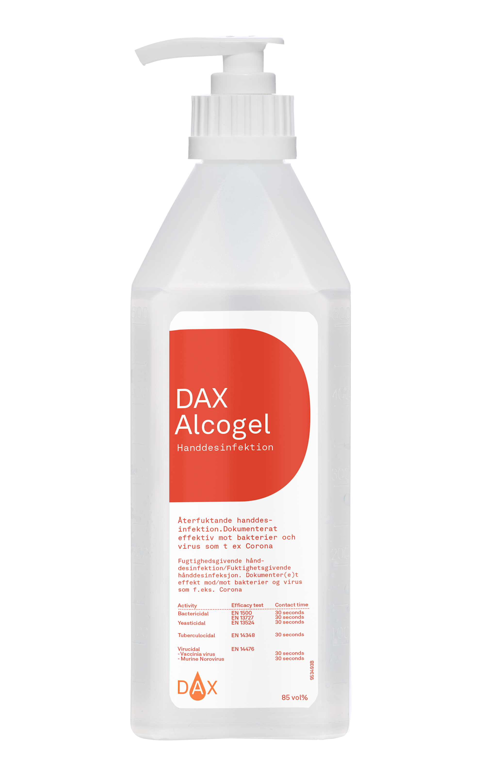 Hånddesinfeksjonsmiddel i gelform DAX Alcogel 600 ml