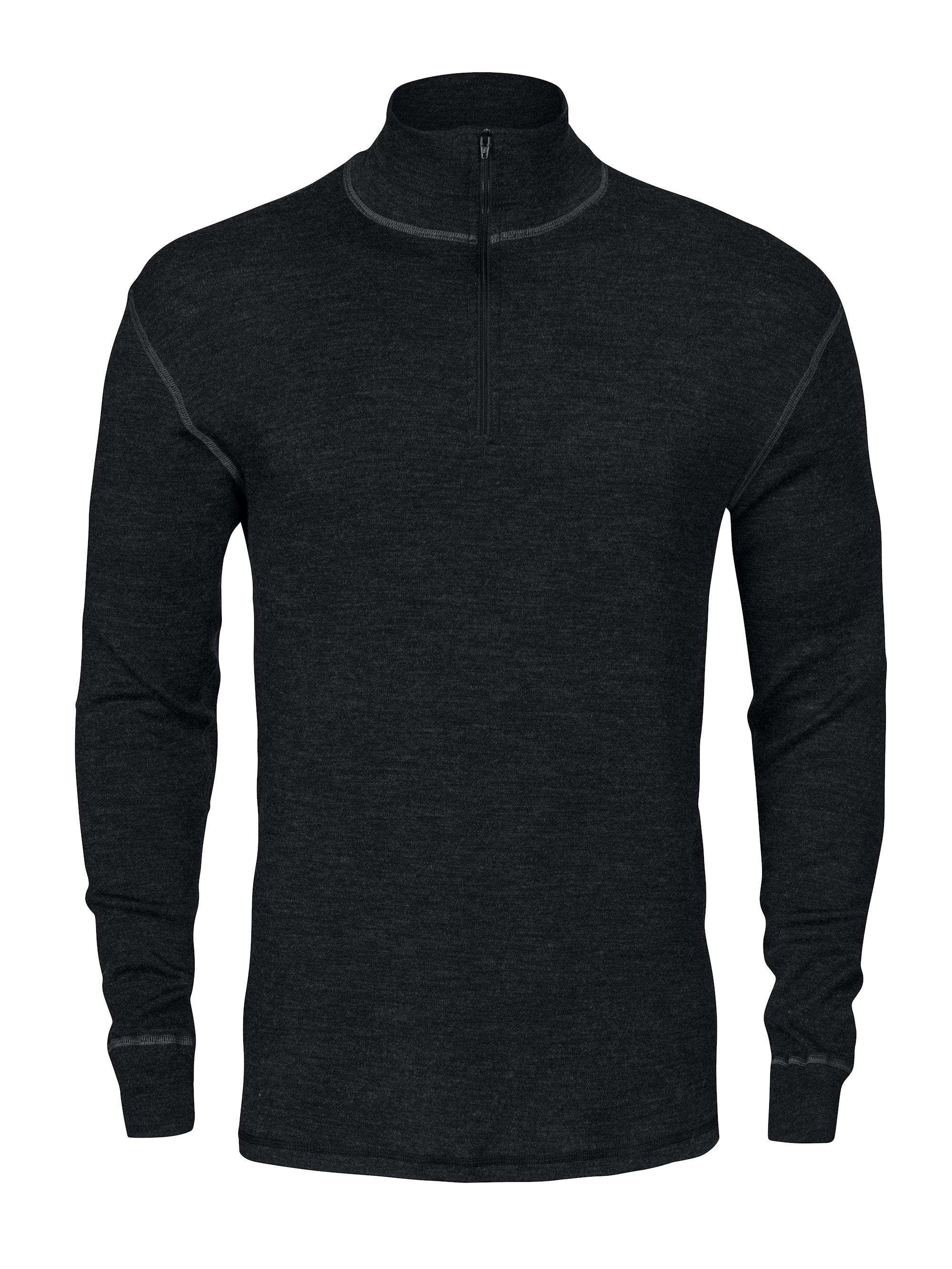 ProJob 3107 Trøye Med Høy Hals Og Glidelås - Black - XXXL