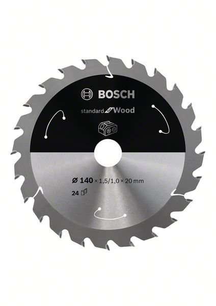 Bosch Sägeblatt Standard für Holz 140x1,5/1x20mm 24Z