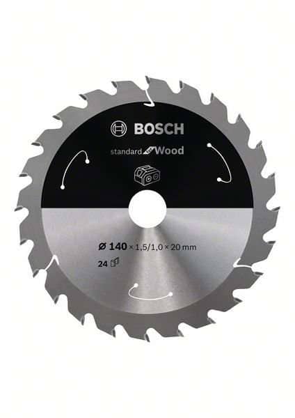 Bosch Standard for Wood -pyörösahanterä johdottomiin sahoihin 140 x 1,5 / 1 x 20 T24