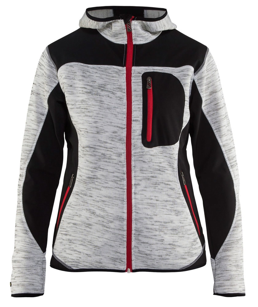  Neuletakki Naiset Meleerattu Harmaa/Musta 3XL