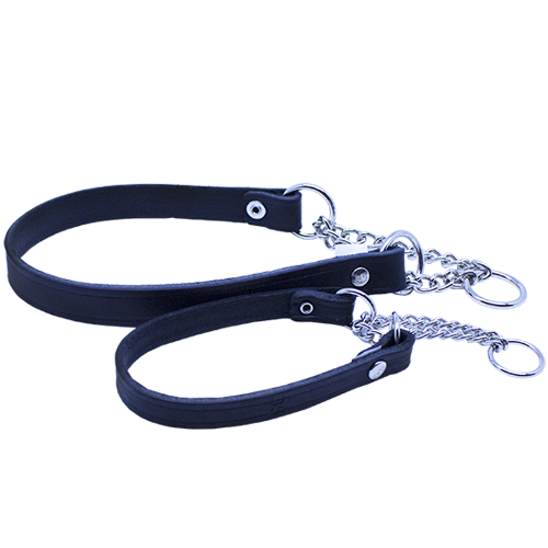 Nahkakaulapanta Puolikuristava 1,2*40  Cm Musta