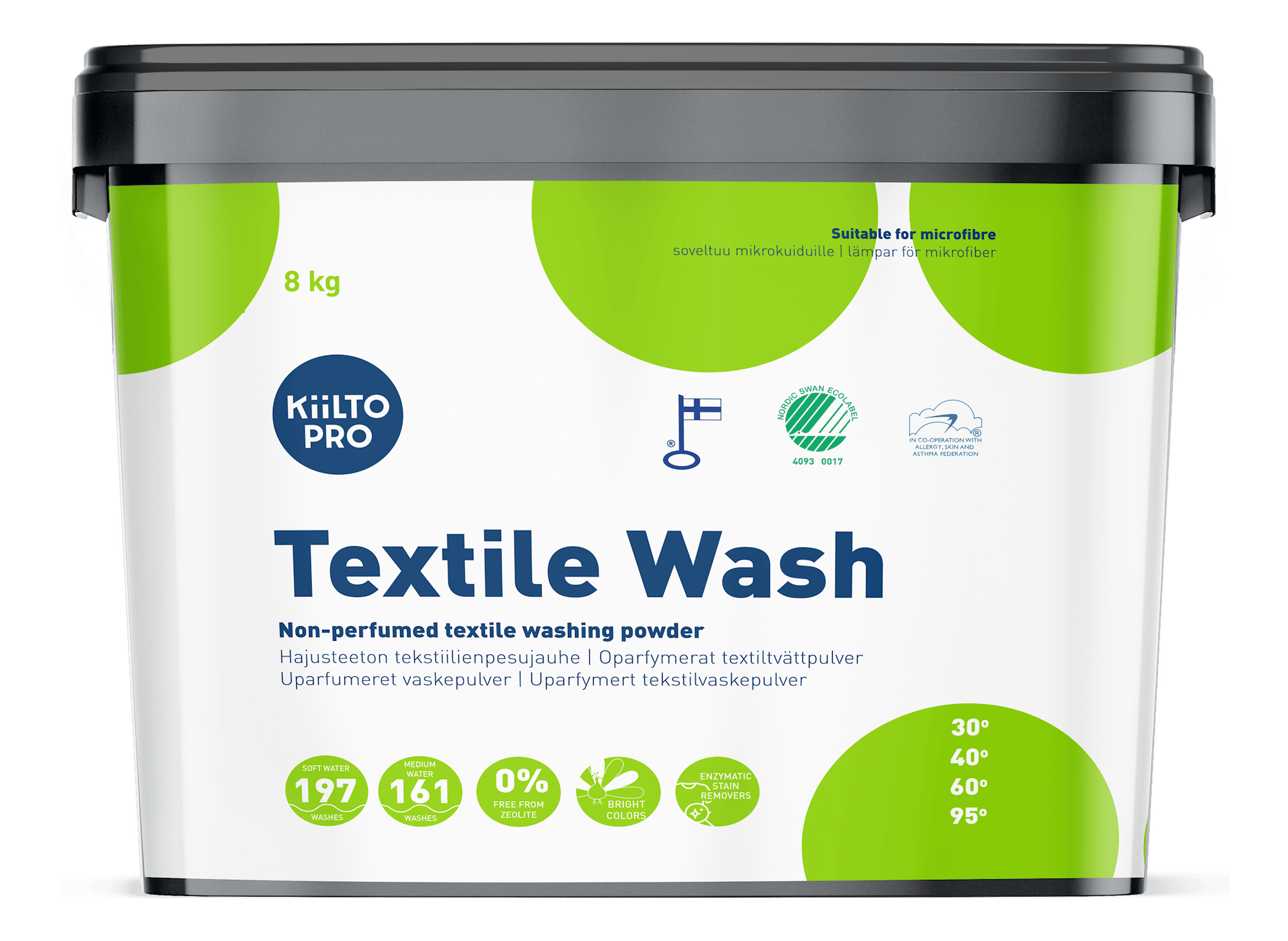 Kiilto Pro Textile Wash Tvättmedel, 8 kg