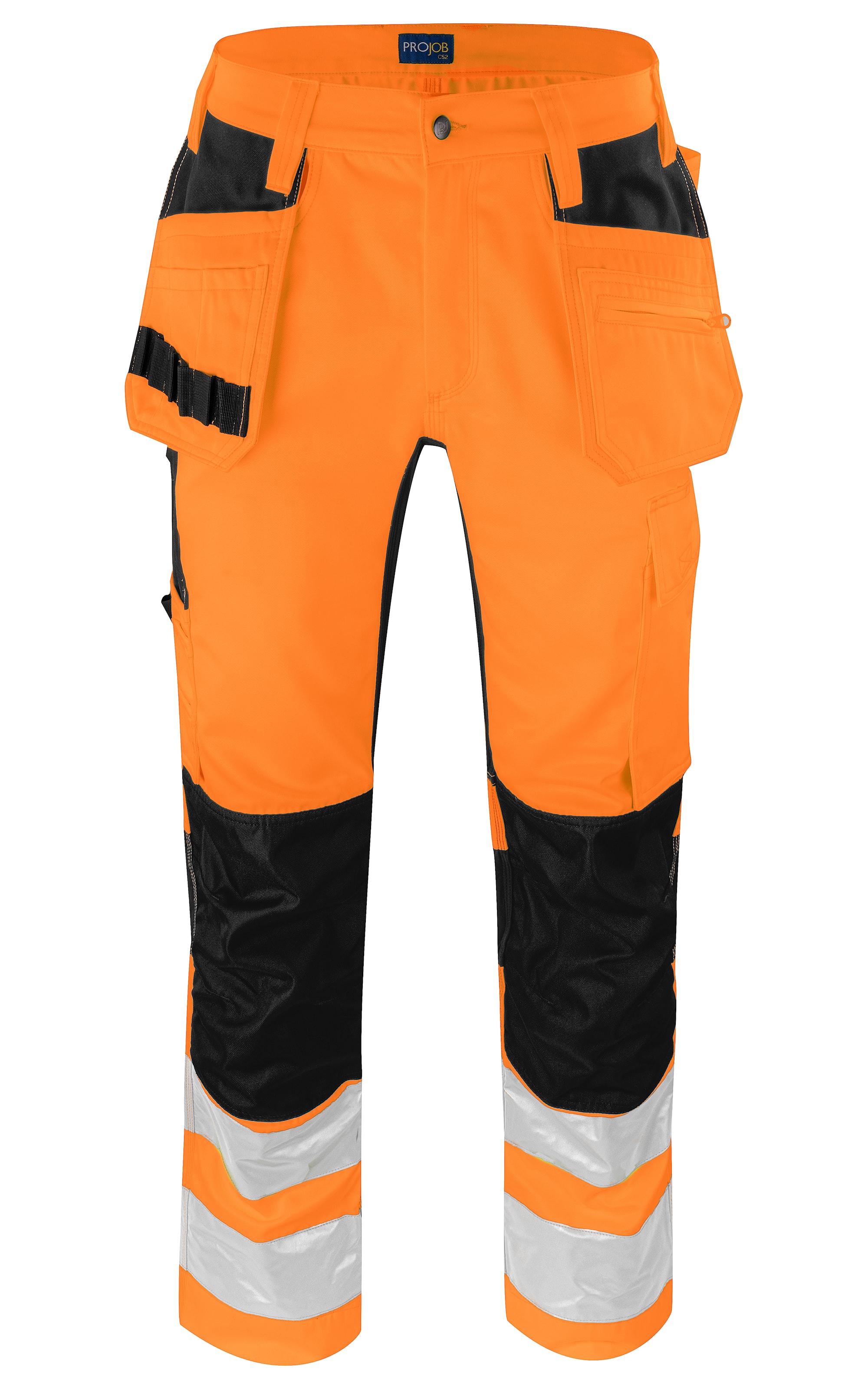 ProJob 6570 Håndverksbukse Stretch En Iso 20471 Kl 2 - Orange/Black - C58/158