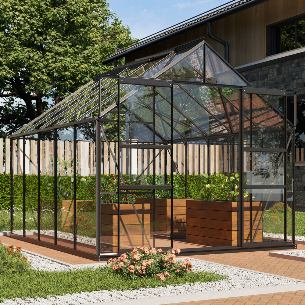 Vitavia Mars 9900 Växthus Delat glas Svart - 9,9 m2