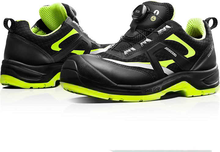 Arbesko 939 Svart/Lime 42 Skyddssko