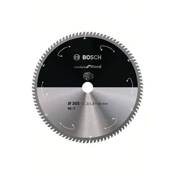 Bosch Standard for Wood -pyörösahanterä johdottomiin sahoihin 305 x 2,2 / 1,6 x 30x T96