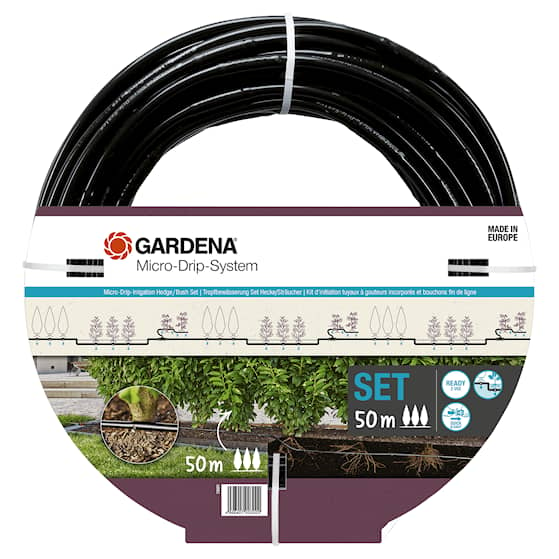 Gardena micro drip drypslange til hæk 50 m Model 2023