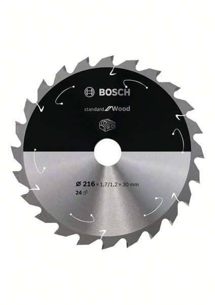 Bosch Standard for Wood-rundsavklinge til batteridrevne save 216x1,7/1,2x30 T24