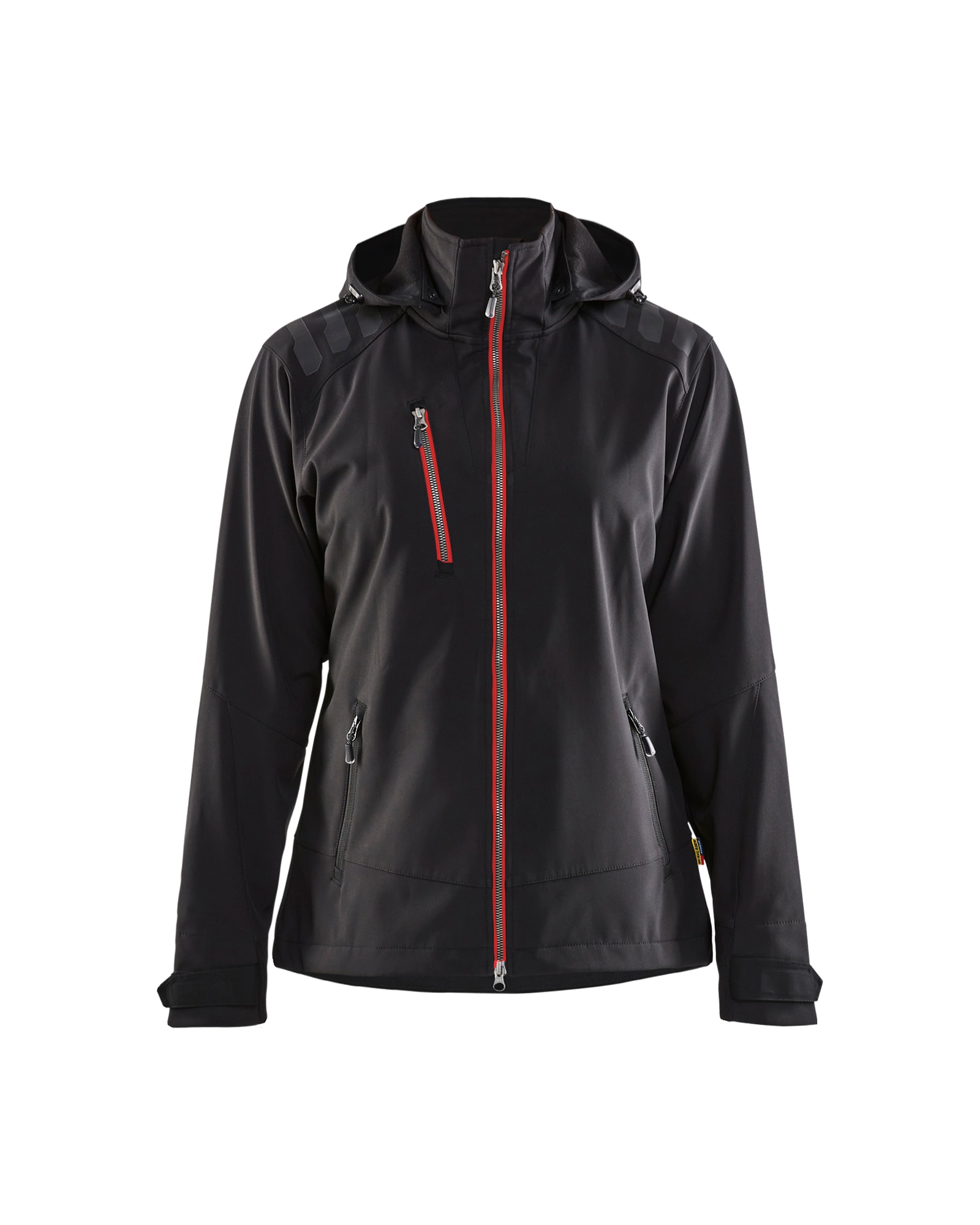 Blåkläder 4719-2513 Softshelljacka Dam Svart/Röd XXXL