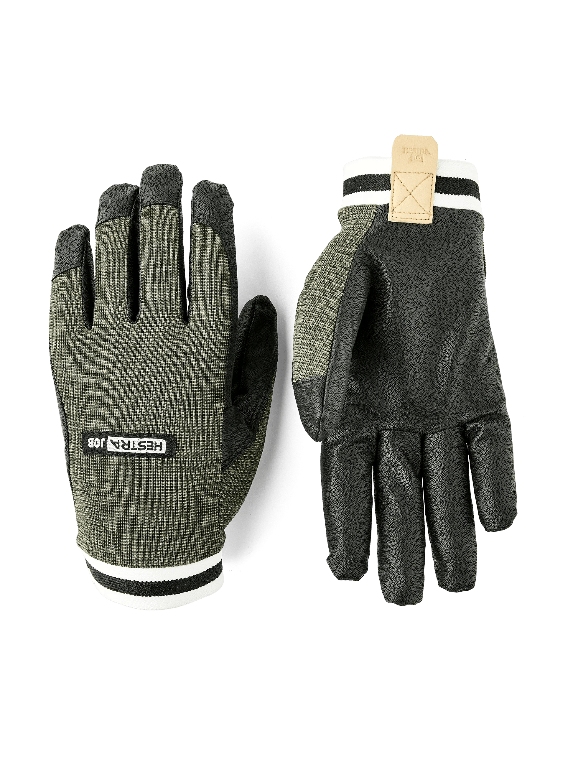 HestraJob Flora Flex Glove - Dark green Print - 8