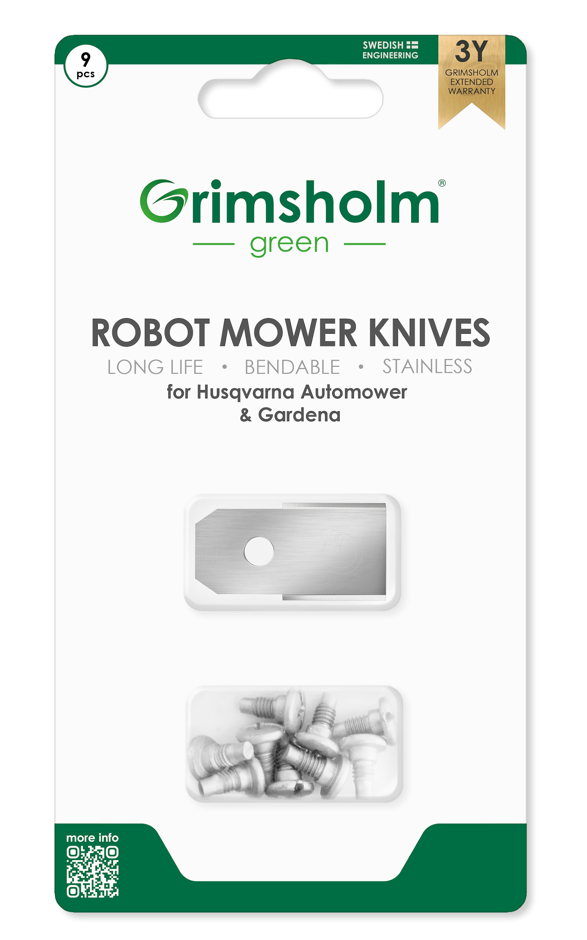 Grimsholm Kniver til Husqvarna Automower 9 stk