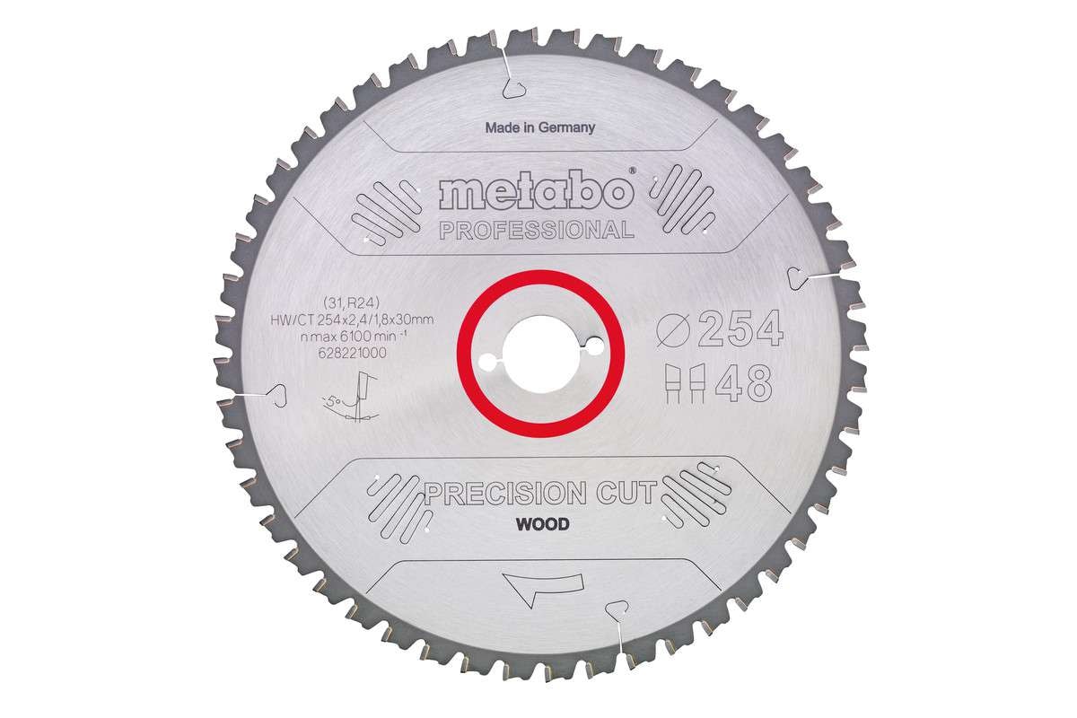 Metabo Sågklinga HM Precision Cut Wood - Professional 216x30, Z48 WZ 5° neg