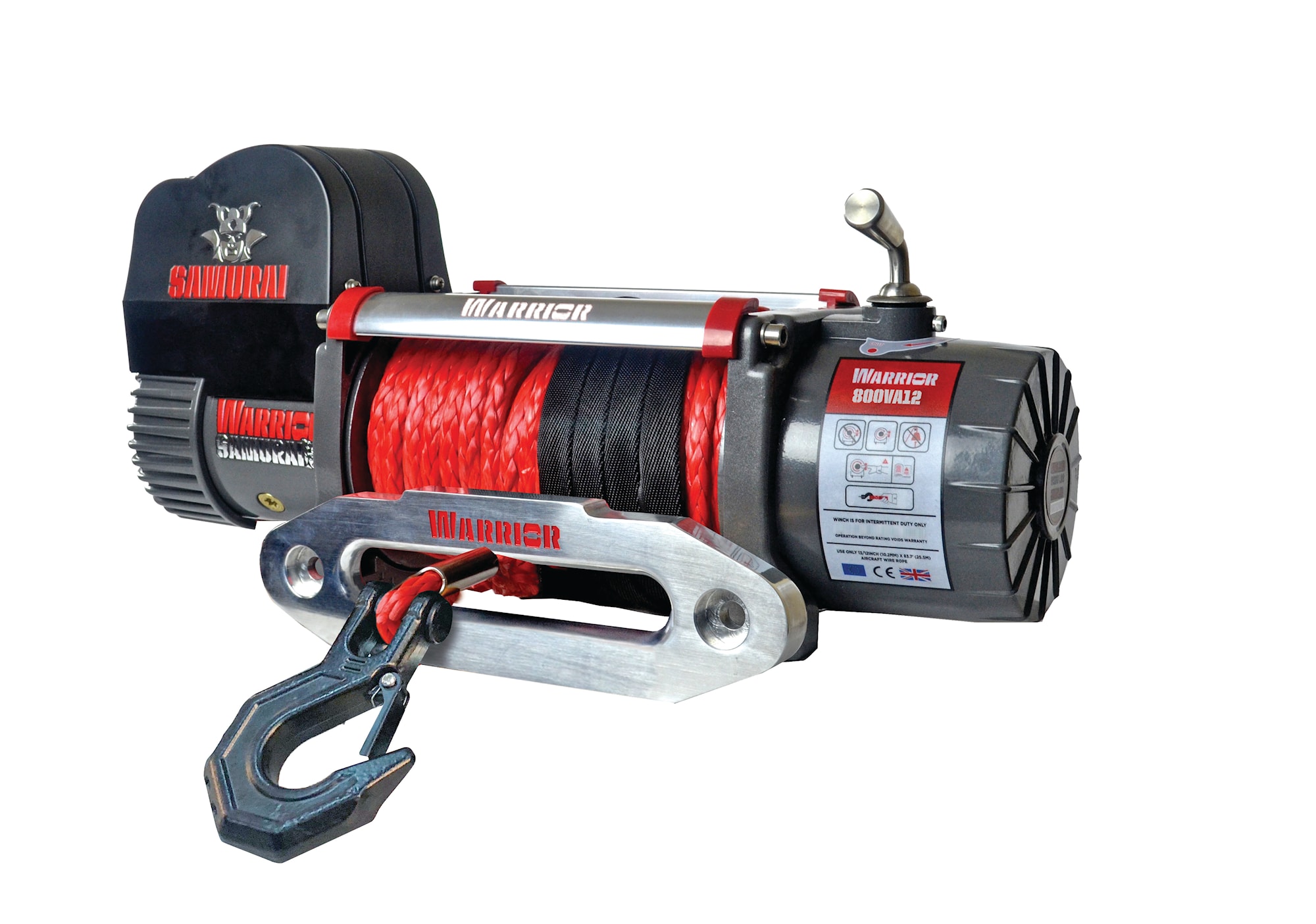 Warrior Winches Vinsj Samurai 8000 lb Premium, 12V Armortek syntetisk
